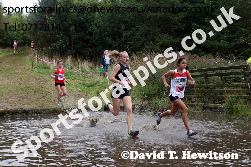 Girls under-15s, Start Fitness North Eastern Harrier League, Tanfield, County Durham. Photo: David T. Hewitson/Sports for All Pics